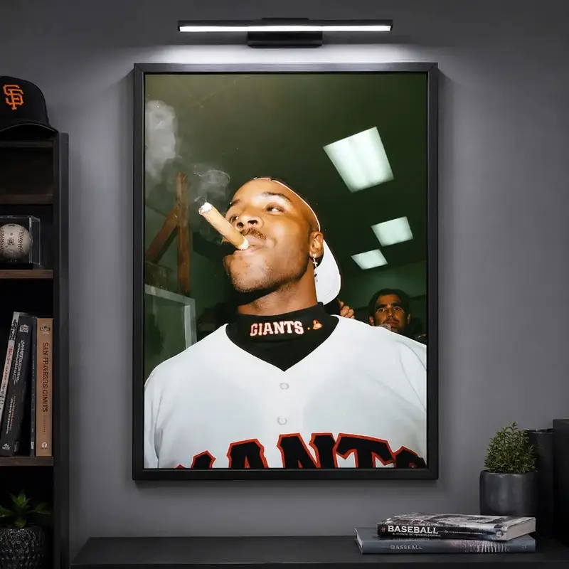 Barry B0nds Poster ,Vintage Baseball Poster, Baseball Print baseball bracket poster printed sports poster collectible athlete poster sports fan wall decor Athlete memorabilia poster