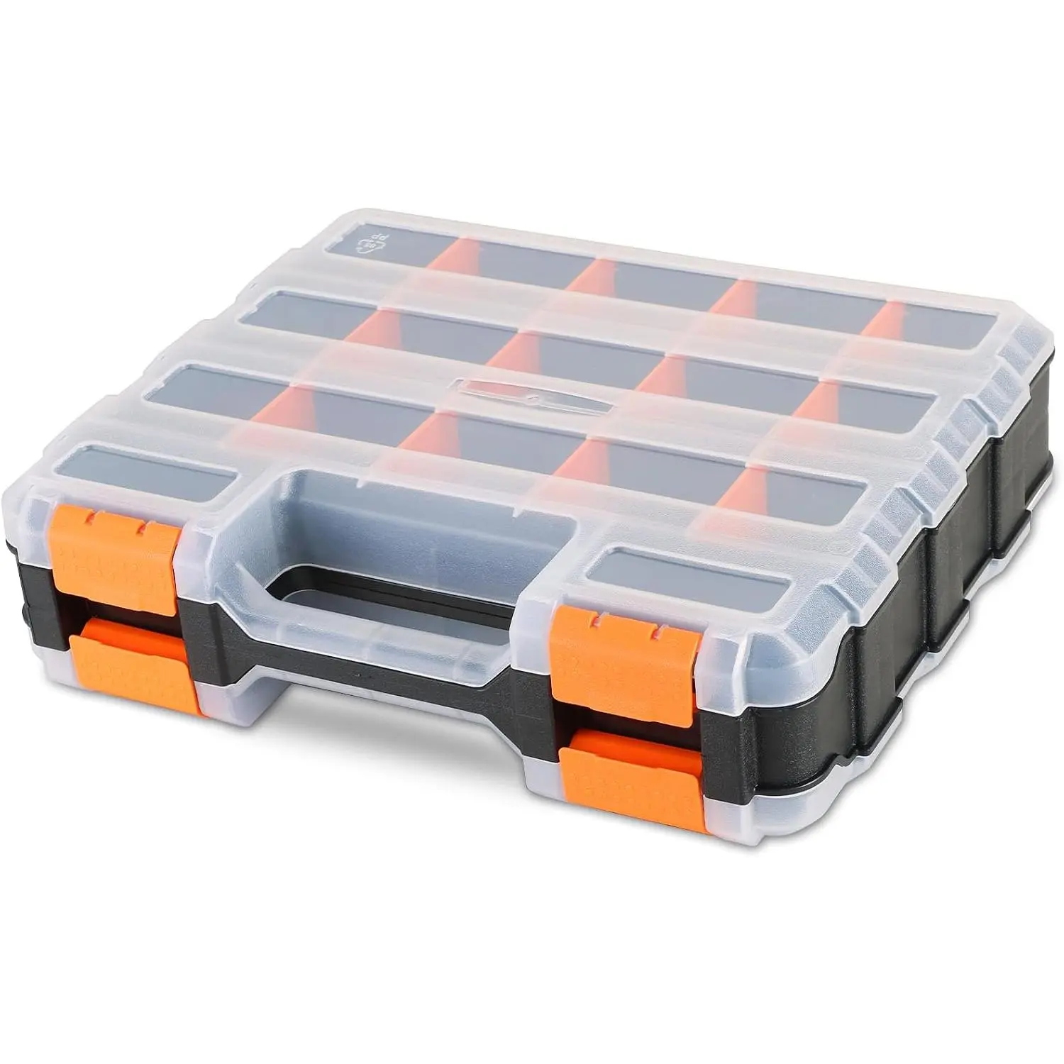 Small  Organizer | Storage Case Tools Box Organizer 34-Compartments Double Side Organizer Box with Removable Dividers for Small Hardware, Screws, , Nuts, Nails, Beads,  (1)