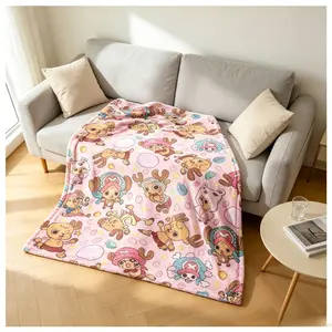 Multiple Chopper Forms & Cute Motif Prints, Skin-Friendly & Machine Washable, High-Grade Plush & Double Warmth, Multi-Scene Use, Perfect Gift for One Piece Fans, Cozy Throw Blanket