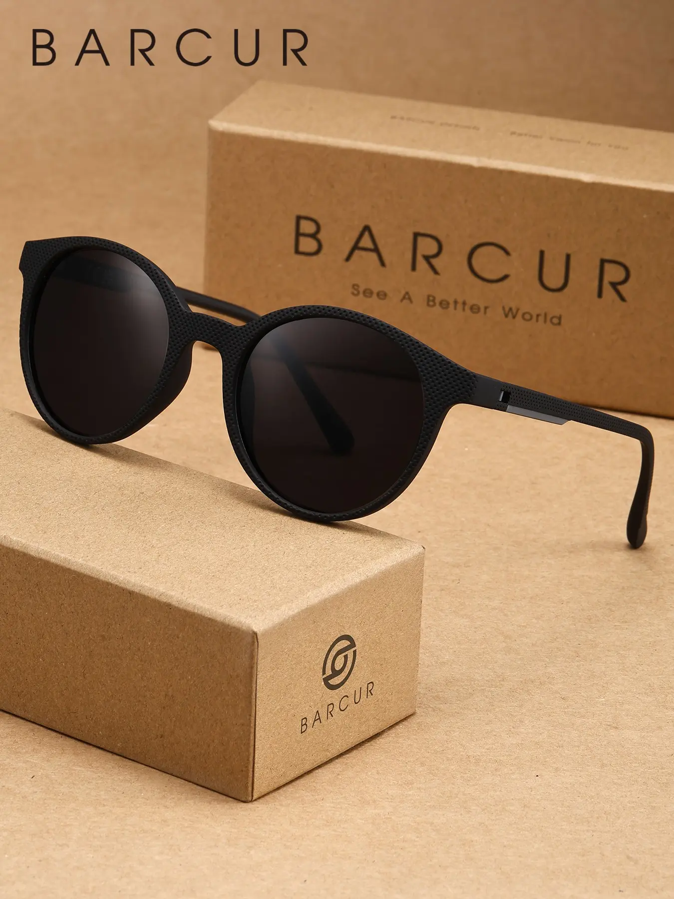 BARCUR Sport Style Polarized Sunglasses UV400 Men Women Round Driving Daily Beach Fashion Eyewear