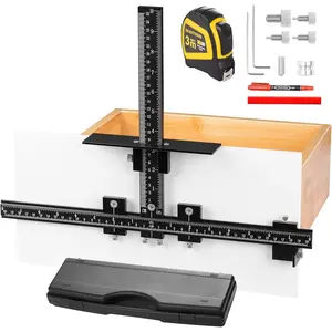 Cabinet Hardware Jig, Precision All Aluminum Alloy Accurate Fast Installation Cabinet Hardware Pull Template Tool Set Cabinet Door Handle Jig for Handles and Pulls on Door Drawer/Cabinets