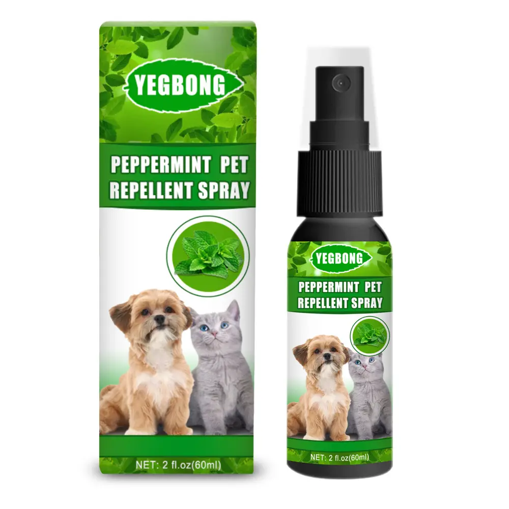 Yegbong Mint Bio-Enzyme Pet Spray Bottle, Repels Mites & Removes Fungi for Dogs and Cats