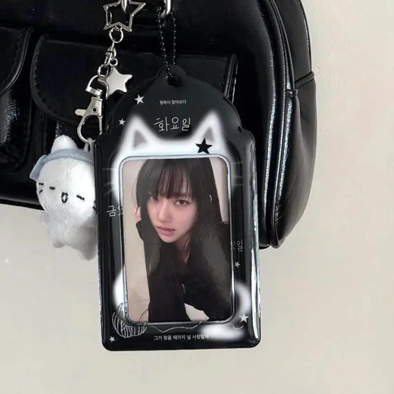 Kpop Idol Photocard Holder ID Credit Card Sleeve Cover Protector Fashion Bag Charms Photo Card Display Holder for Kpop Fans