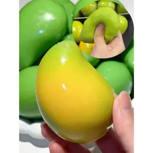 New Handmade Crispy Mango Stress Ball Squeeze Toy Color-Changing Mango Squishy Fidget Ball ASMR Sensory Stress Relief Toy