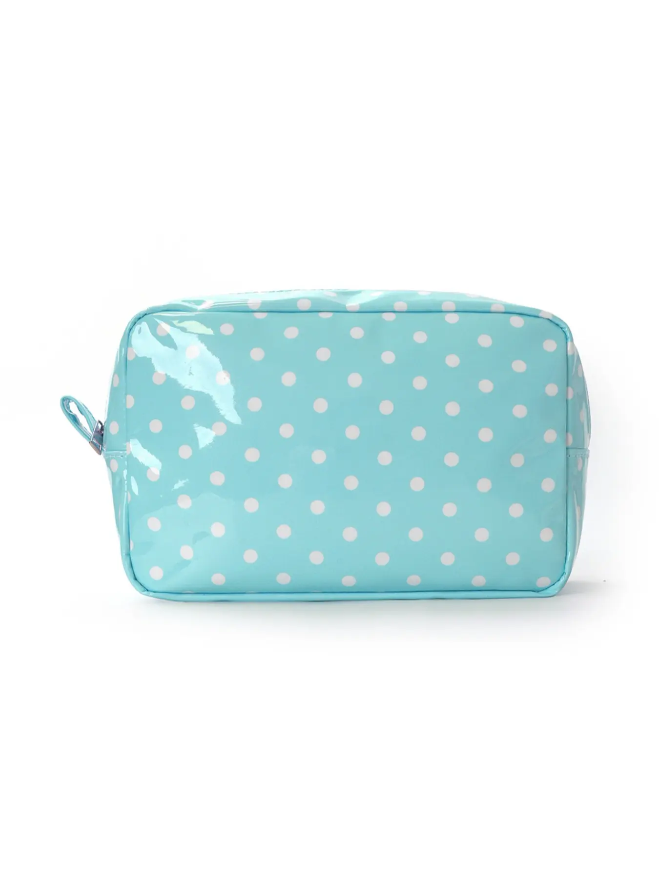 Polka Dot Color Block Makeup Bag, High Aesthetic Large Capacity Waterproof Cosmetic Organizer, Travel Portable Makeup Bag, Cosmetic Pouch