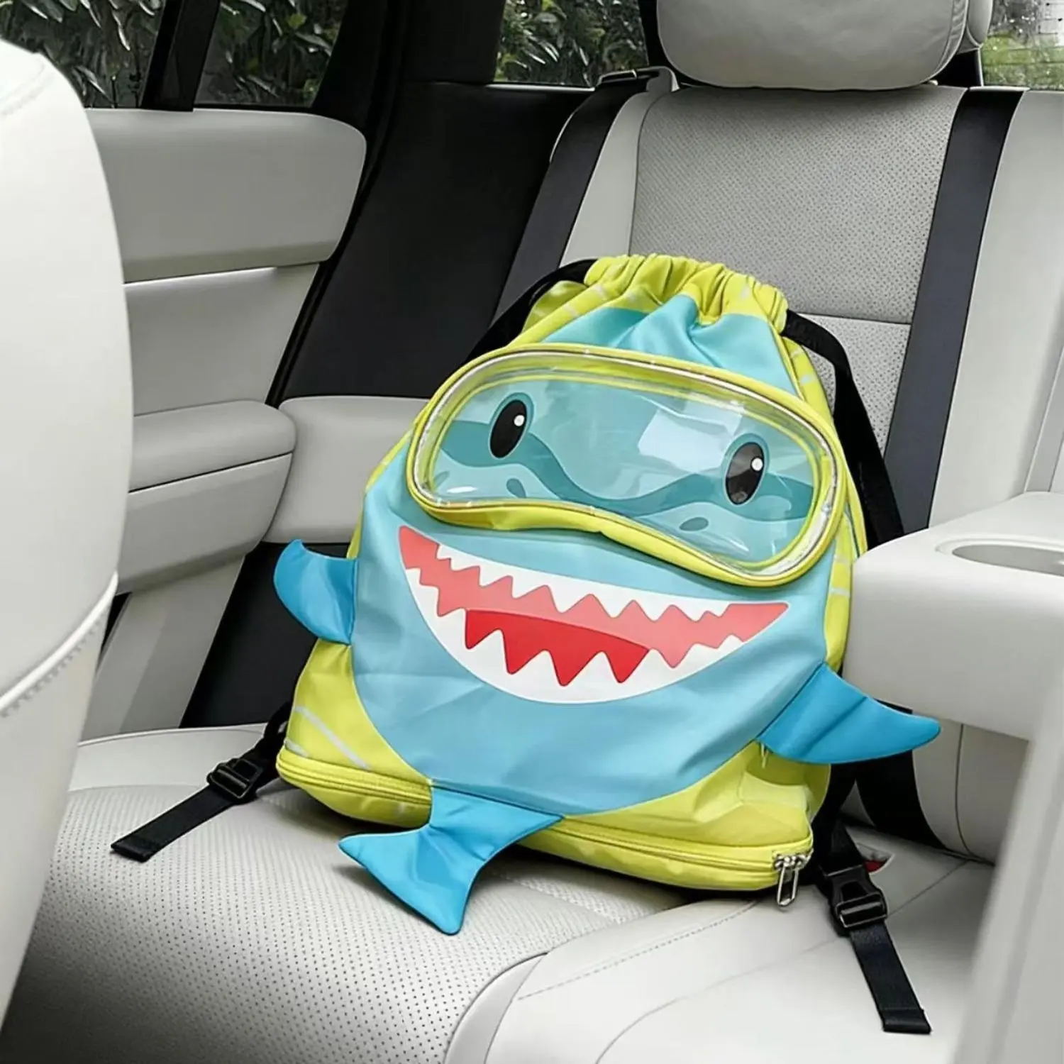 Kids Cartoon 3D Dry Wet Separation Swimming Backpack,  Sports Bag & Drawstring Beach Bag with Independent Shoe Compartment for Swimming Pool Beach Water Park Waterproof Backpack for Girls & Boys