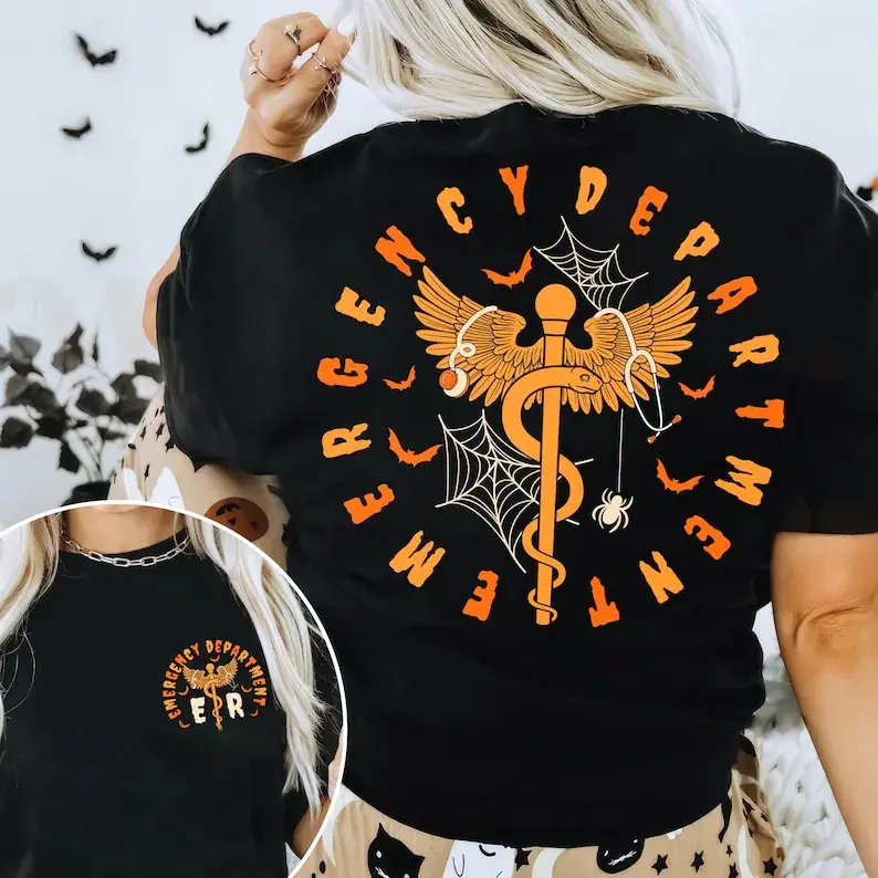 Halloween ER Nurse Shirt, ED ER Nurse Halloween Shirt, Emergency Department Gift, Emergency Room, Registered Nurse Tshirt,Spooky Nurse Shirt #   TikTokMadeMeBuyIt #   TikTokShop #   Halloween #   Ghost Party #   Halloween ER Gifts