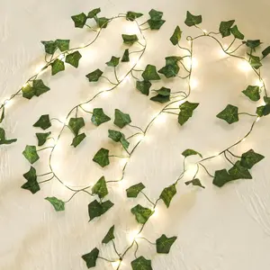 33 Ft Vine with Fairy Lights Battery Operated, 8 Flashing Model Waterproof 100 LEDs Battery Powered Artifical Ivy Leaves Vine String Light for Garland Wedding Party Holiday Patio Bedroom Decorfidget toys