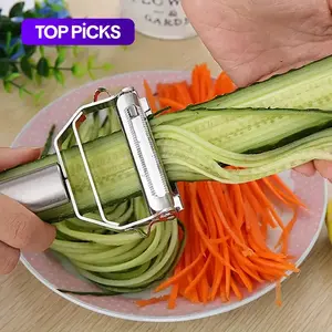 Stainless Steel Slicer Slicer, Portable Reusable Fruit Vegetable Peeler Cutter, Vegetable Cutting Slicer, Kitchen Gadgets, Summer for Gift