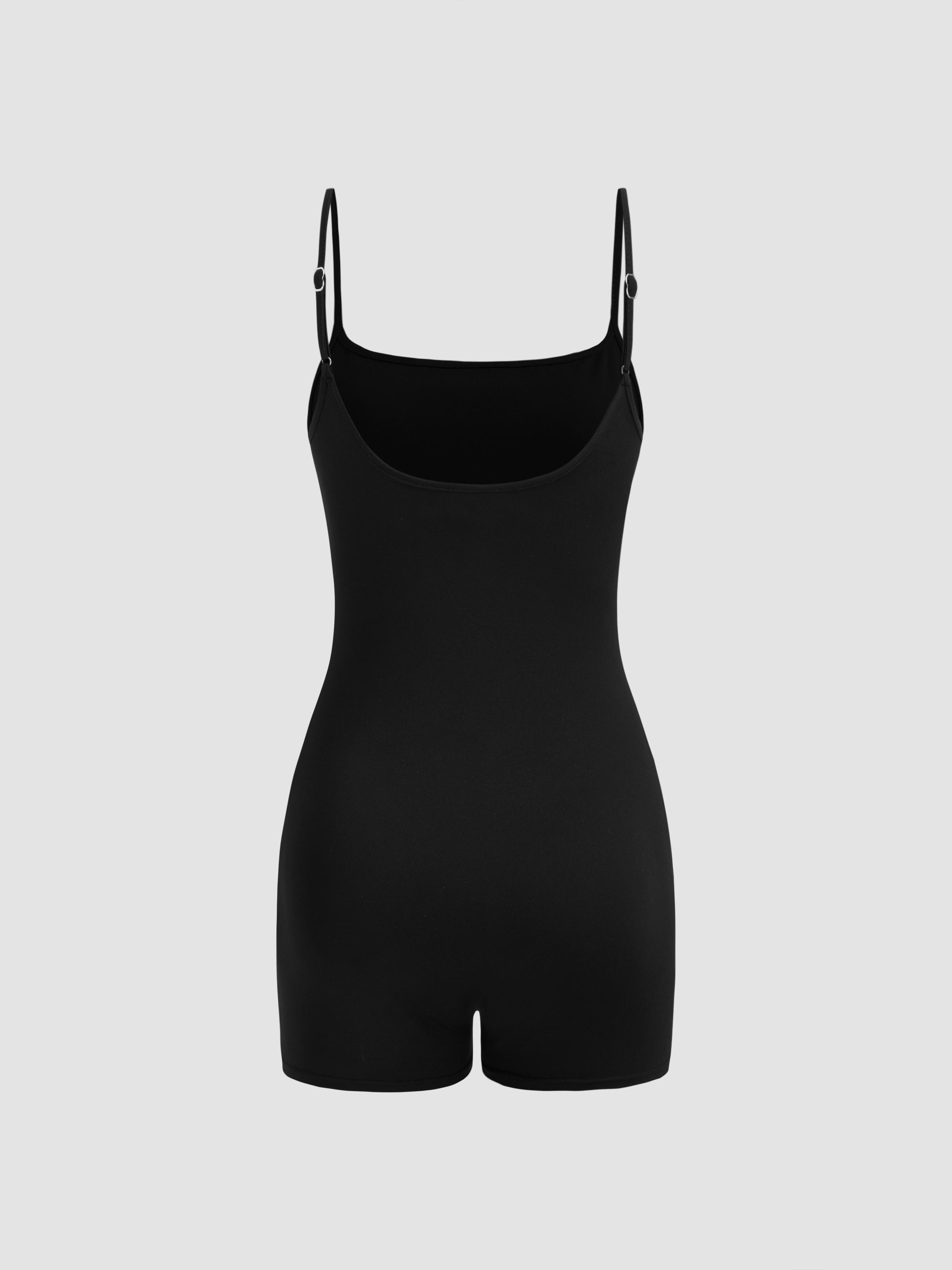Cider [size 2-10] U-neckline Solid Cami Romper