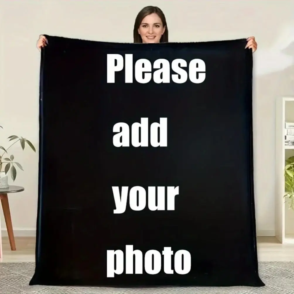 Customized Photo Personalized Throw Blanket - Wrinkle Resistant, Soft & Warm Bedding for Home Comfort, Christmas/Father's Day Gift for Family, Note: Contact Customer Service to Customize Photos Before Ordering (Garden-Ready for Outdoor Coziness)