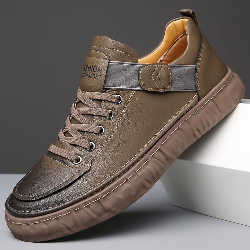 (New)Men's Lift Platform Sneakers - Low-Top Round-Toe Lace-Up/Shoe-On Closure (Compatible with both methods), Breathable All-Season s for Business & Casual Wear, Wide Size Range - Solid Color Sole & Insole - Style for all-
