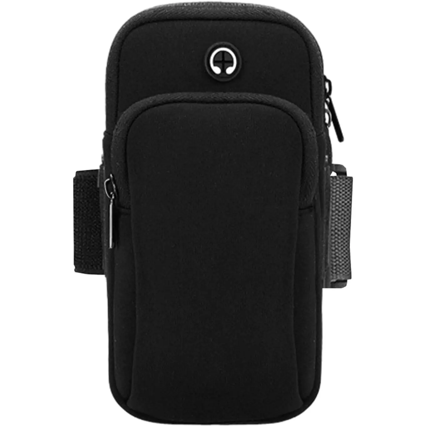 Phone Holder for Running, Universal Adjustable Arm Band Key Card Bag Fit Gym Jogging Hiking Exercise Walking Workout, Running Armband for Phone Under 7 Inch(Black)