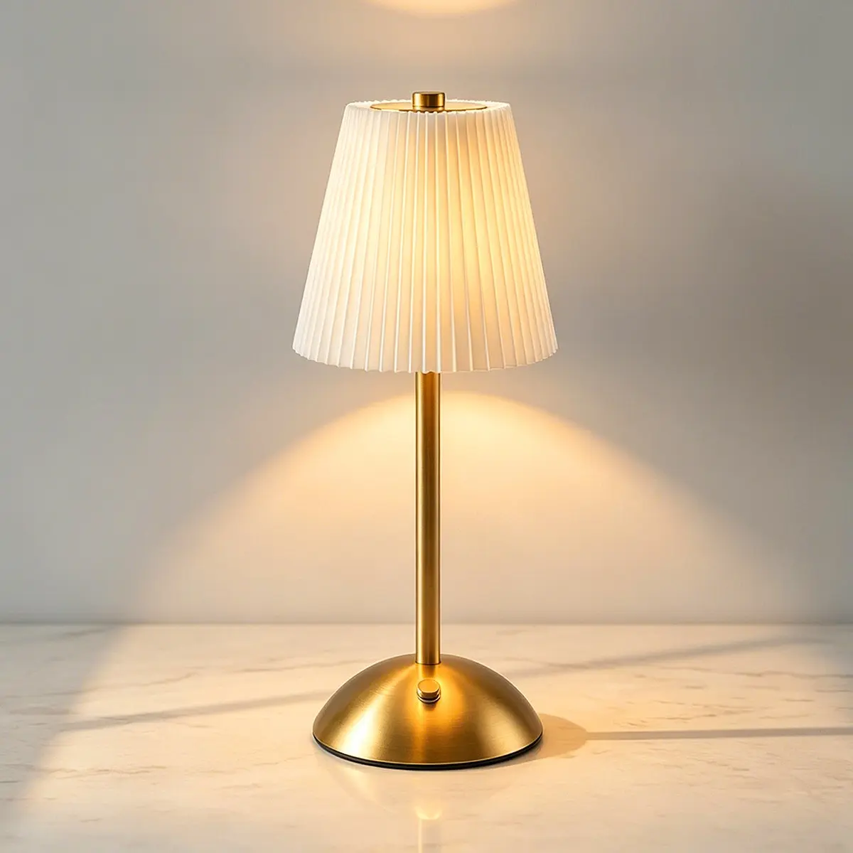 Vintage Pleated Fabric Lampshade, Decorative Lamp, Home Decor Light, Portable 3-Color Adjustable Light, Adjustable Lighting, Ideal for Dining Table, Bedroom, Kitchen, Bar, Bathroom, Entryway, Gift, Aesthetic Table Lamp