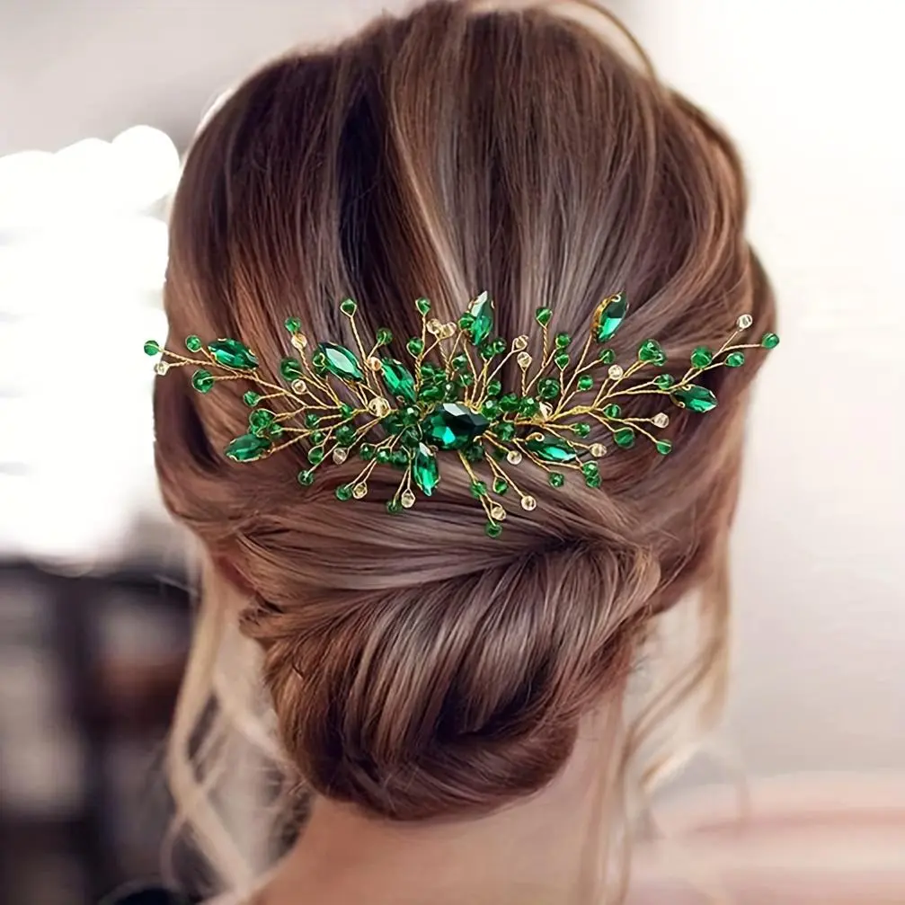 Elegant Floral Comb - Exquisite, Fashionable, High-End Light Luxury Hair Accessory for Christmas Party, Prom Hairstyles (Home Decor Hanging Option)