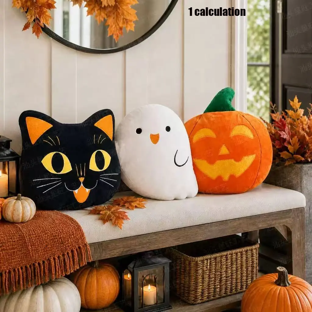 Halloween Cat Pillow Cushion, Sofa Decoration, Halloween Pillow Pillow Ornament, 1pcs, Perfect for Festive Decorations