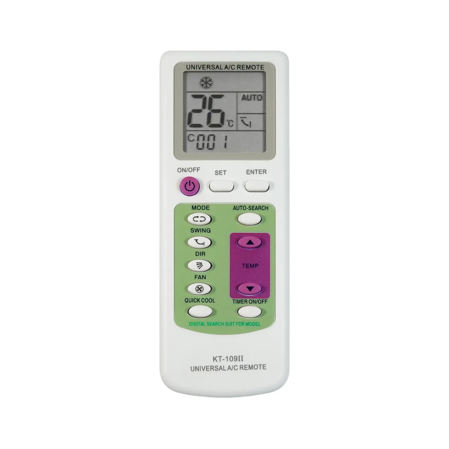 Universal Air Conditioner Remote KT-109 II fit for All Brands A/C