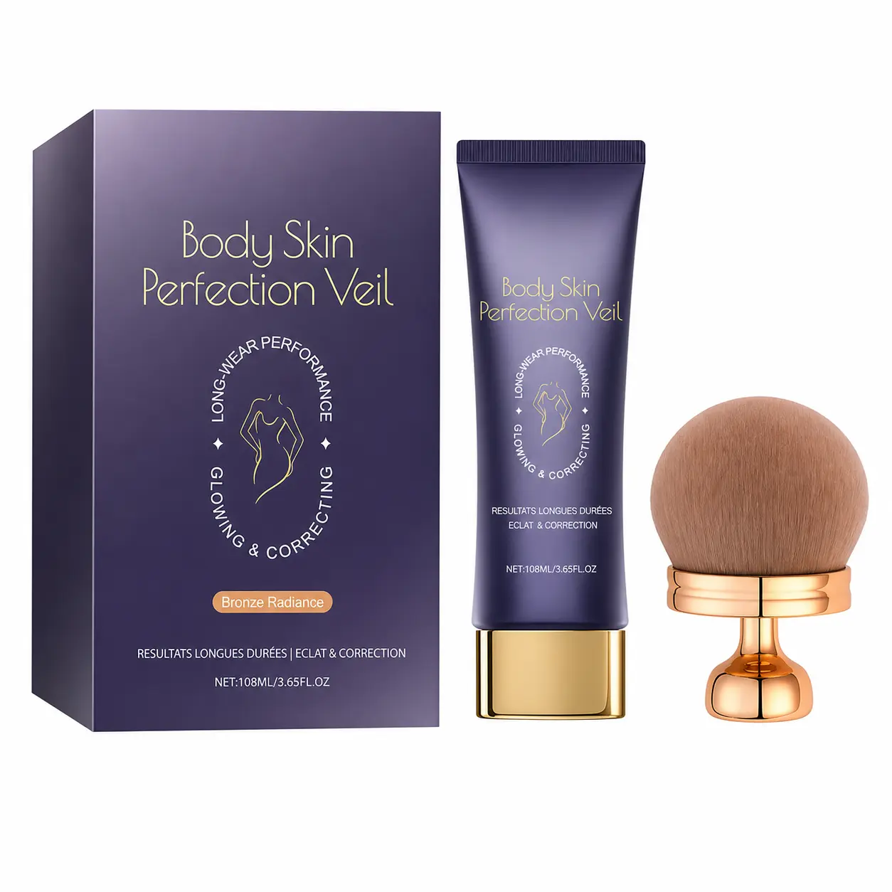 Face & Body Concealer Skin Perfection Veil with Brush Applicator, Enriched with Glycerin & Centella Asiatica Leaf Extract, Beauty Products Set, Makeup, Cream, Box, Dimethicone, Cosmetic, Concealer Cosmetic, Cover Imperfections, Set Pack, Smooth Finish, Sk