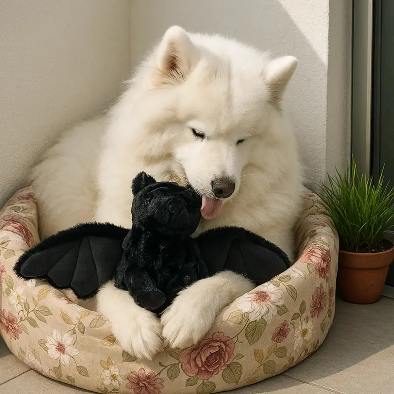 Bat Plush Dog Toy Soft Stuffed Pet Companion Toy Interactive Soothing Plush Doll for Cats Dogs