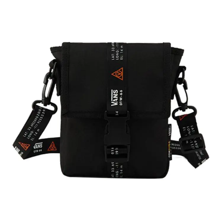 Vans Streetwear Polyester Crossbody Bag for Men and Women – Unisex Black Shoulder Bag