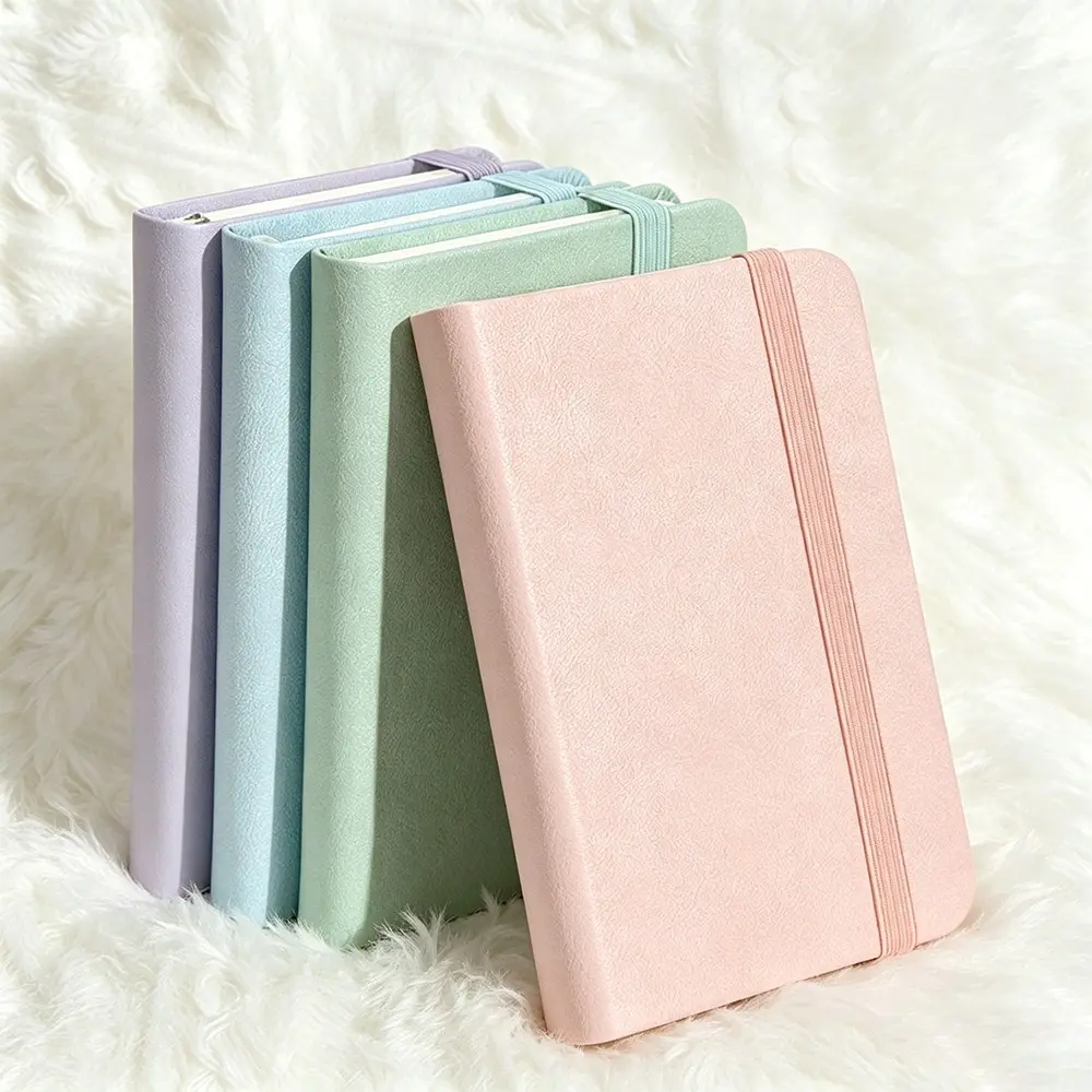 2-Pack Pocket Notebook Diary, Hardcover Mini Notebook, A7 Size 2.95"x4.33", College Style Lined Paper, Thick Quality Paper, Leather Cover, Notebook Set