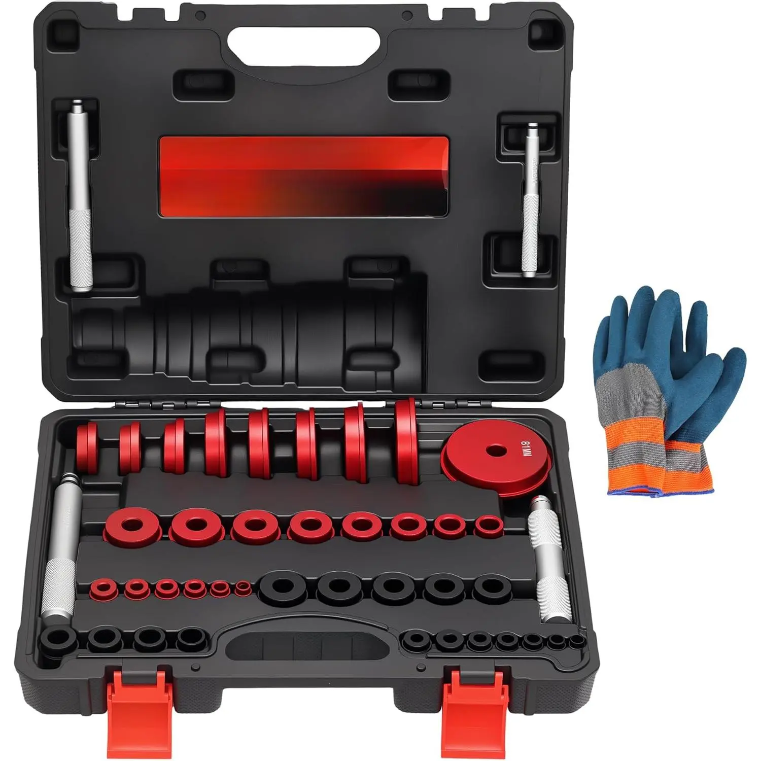 Bearing Press Kit, Bearing Race and Seal Driver Set, Bearing Race Punch Set with Seal Driver and Bearing Adapters, Bearing Seal Driver Kit (43 Piece Bearing Press Kit)