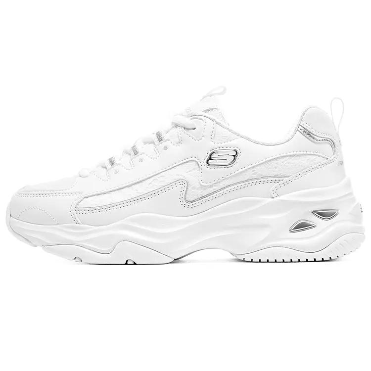 Skechers D'LITES 4.0 Women's Comfortable Low-Top Dad Shoes with Fabric and Leather Upper Verifiable, with credentials and supporting global authentication
