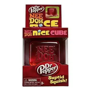 NeeDoh New Limited-Edition Red Ice Cube Squishy Toy, Ice Cube-Shaped Stress Relief Toy, Summer Stress Relief Toy, Slow-Rising Sensory Fidget Toy That Helps Relieve Anxiety and Release Stress