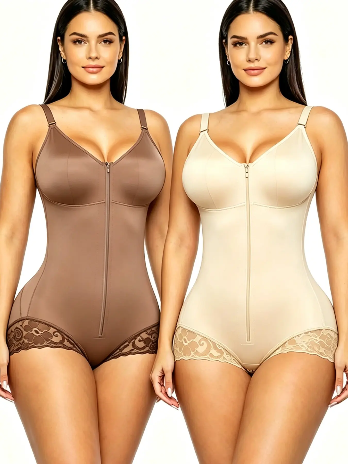 2pcs Firm Compression Stitched Shapewear, Snatched Waist Slim Bodysuit, Body Shaper for Women, Comfortable, Smooth and Stylish Undergarment