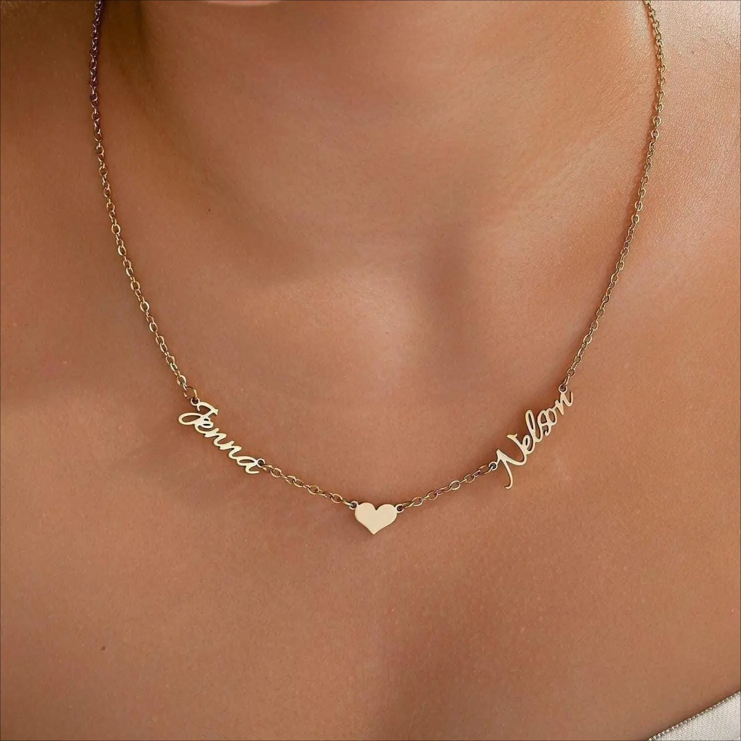 AS512 Personalized Custom Name Necklace Stainless Steel Holiday Gift Birthday Gift