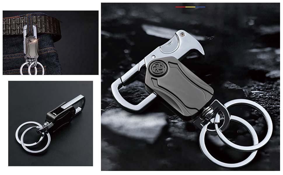 Personalized custom keychain clip, Universal Key Fob Keychain Holder for Men and Women,360 Degree Rotatable,Bottle Opener,Carabiner Car Key Chains. Gifts for Him Boyfriend Husband Gifts