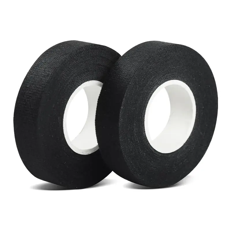 Wiring Harness Tape - High Temperature Self-Adhesive Fabric Cloth Electrical Tape for Automotive & Engine Harness Wrap, Noise Damping &  Protection, 3/4" x 50 FT (2 Rolls Pack)