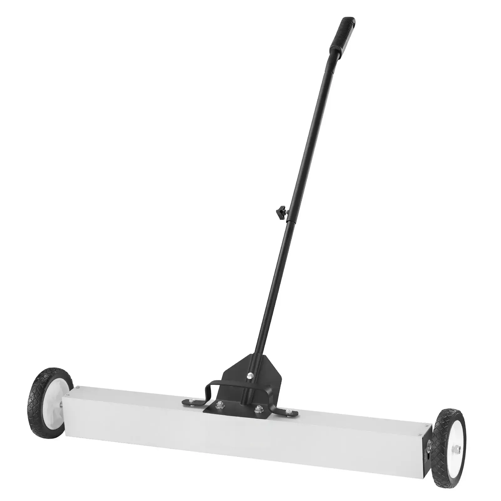 55Lbs Rolling Magnetic Sweeper with Wheels ,Push-Type Magnetic Pick Up Sweeper24-inch Large Magnet Pickup Lawn Sweeper with Telescoping HandleEasy Cleanup of Workshop Garage Yard