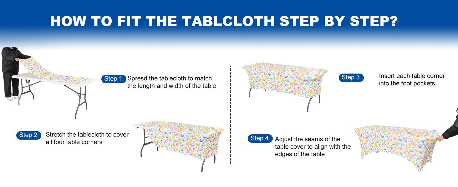 Easter Tablecloth Rectangle Fitted Tablecloth,Rectangular Fitted Table Cloth Washable and Wrinkle Resistant Rectangular Patio Table Cover Protector for Party