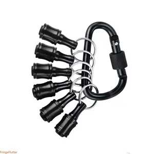 2026 New Arrival 6Pcs 1/4 Inch Hex Shank Drill Bit Storage Rod Keychain, Quick Change Extension Rod, Metal Quick Release Screwdriver Bit Clip Holder, Portable EDC Tool Accessory for Handyman DIY Home Improvement