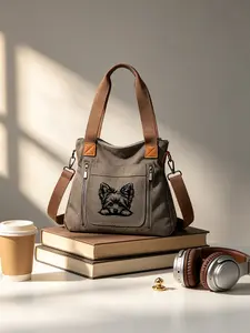 Yorkshire Terrier Print Tote Bag, Large Capacity Crossbody Backpack, Unisex Casual Style, Ideal for Travel and Daily Use