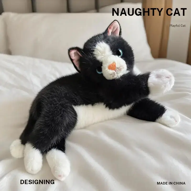 Cute Cat Doll Plush Toy, Three-Color Cat Stuffed Animal, Kids Companion, Birthday Gift, Party Gift, Christmas, Easter, Valentine's Day, Cuddly Stuffed Animals
