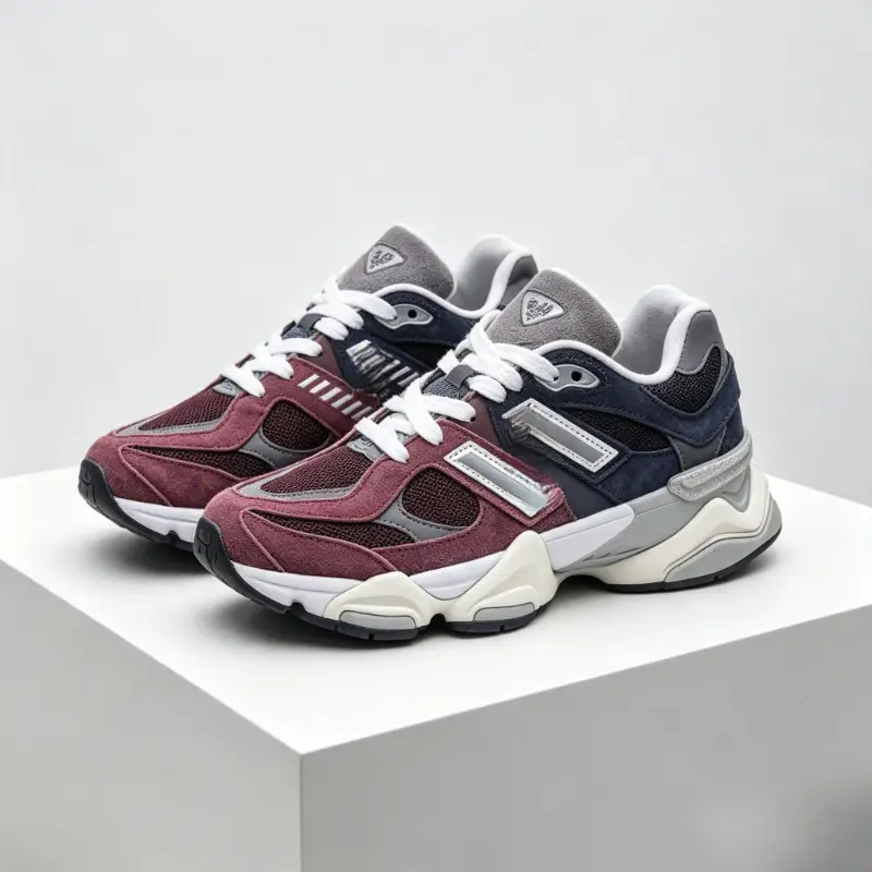Retro Chunky Running Sneakers for Men Women, Vintage Color Block Suede Mesh Athletic Shoes, Comfort Cushion Platform Walking Trainers, Daily Streetwear Non Slip Fashion Dad Shoes