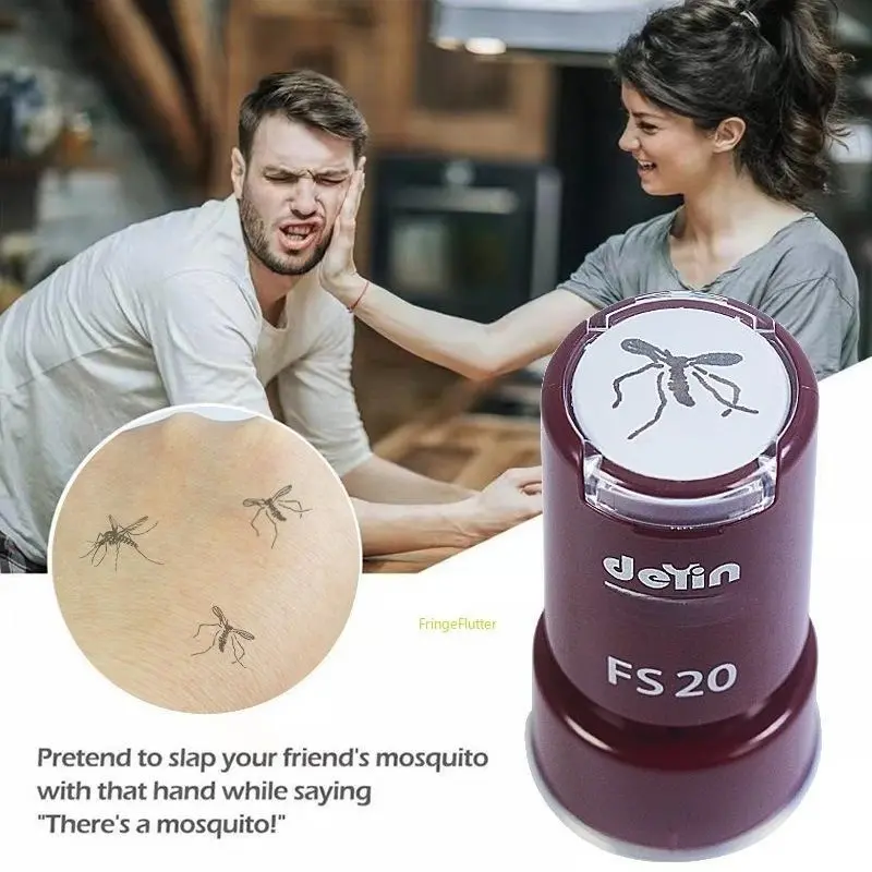 Portable Mini Novelty Dead Mosquito Stamp, Wacky Cartoon Insect Design, Creative Prank Gift, Prank Gag Gift, Sports & Outdoor Accessory