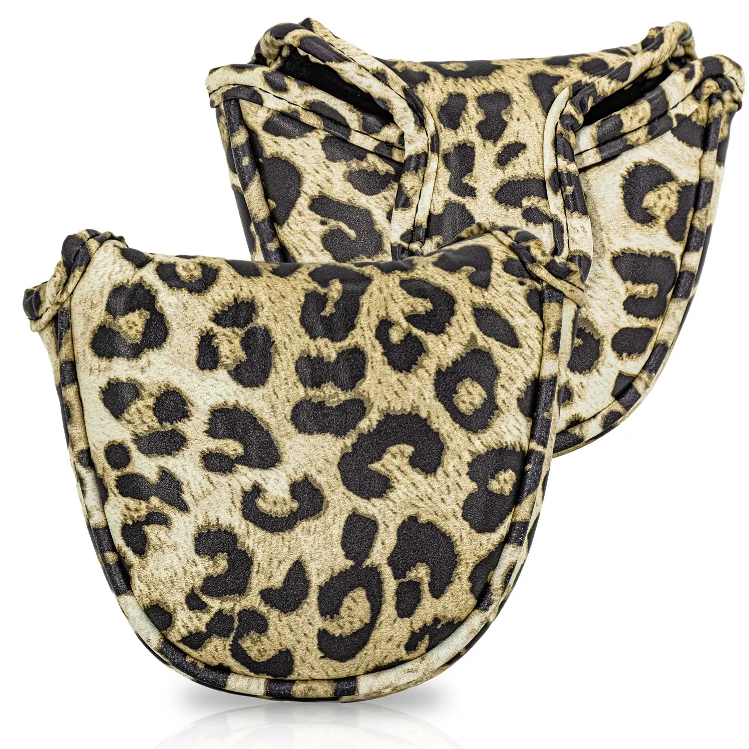 Leopard Print Mallet Golf Putter Head Cover, Magnetic Closure, Waterproof PU, Anti-Scratch, Stylish Golf Accessories, Ideal Gift for Golf Lovers