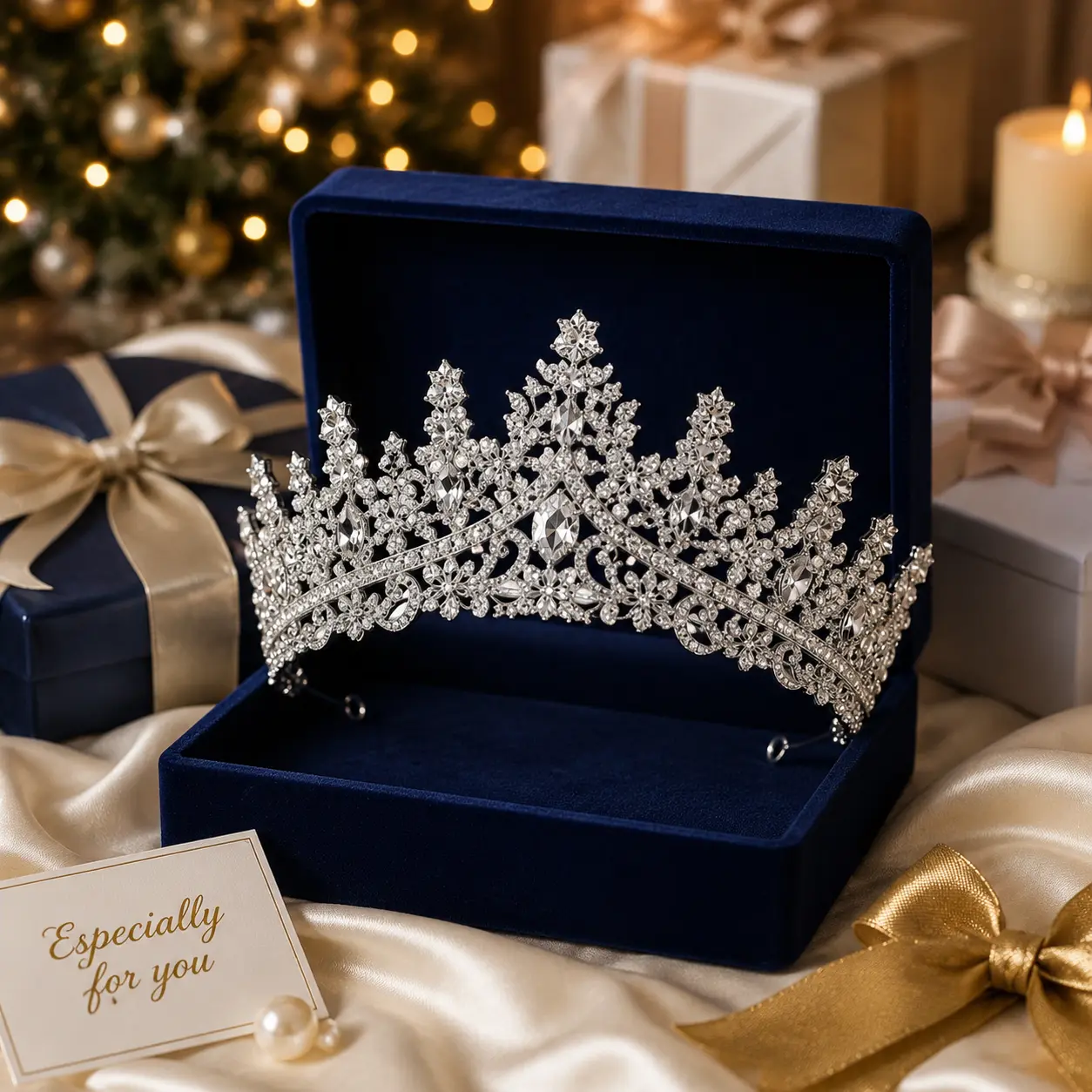 Elegant Princess Crown Tiara, Silver Crystal Rhinestone Hair Jewelry for Women, Bridal Accessory for Wedding & Prom, Bling Hair, Elegant Crown Design, Female, Princess Aesthetic, Sparkling, Birthday Tiara, Bridal Headpiece, Comfortable And Lightweight, Lu
