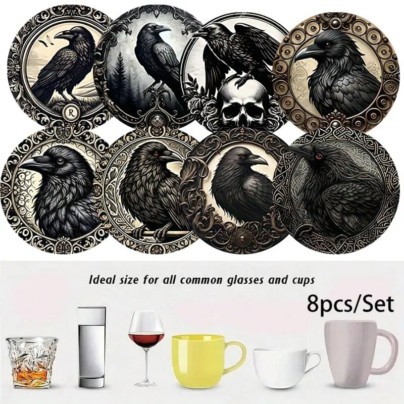 Round Silicone Cup Coasters, Heat Resistant Drink Mats, Multipurpose Pads for Car Cup Holders, Coffee Cups & Home Tea Table Decor