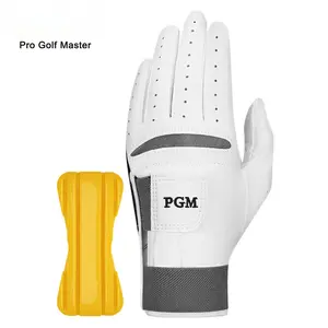Men's golf gloves for correcting swing posture, double strap fixation, sheepskin, non-slip, breathable gloves