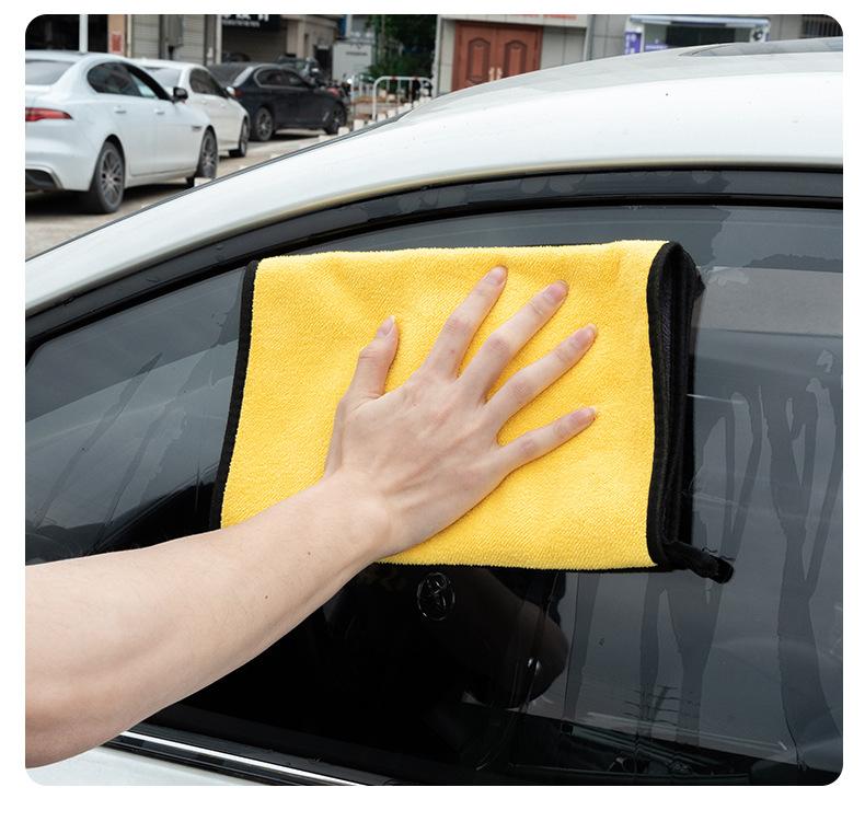 Car wash towel, car wiping cloth, clean and absorbent, thickened, double-sided, dual-color car wash towel, car coral fleece car wash tool