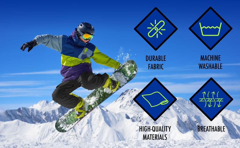 SUNDAY MIRTH Women's Ski Snow Bib - Waterproof Insulated Ski Pants Snowboard Overalls - Snow Pants for Women (Sizes: S-2XL)