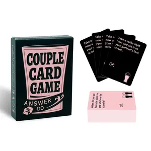 50 Creative Couple Interaction Cards, Fun Drinking Date Game, Enhance Emotional Connection, Conversation Starter Deck, Perfect for Couples
