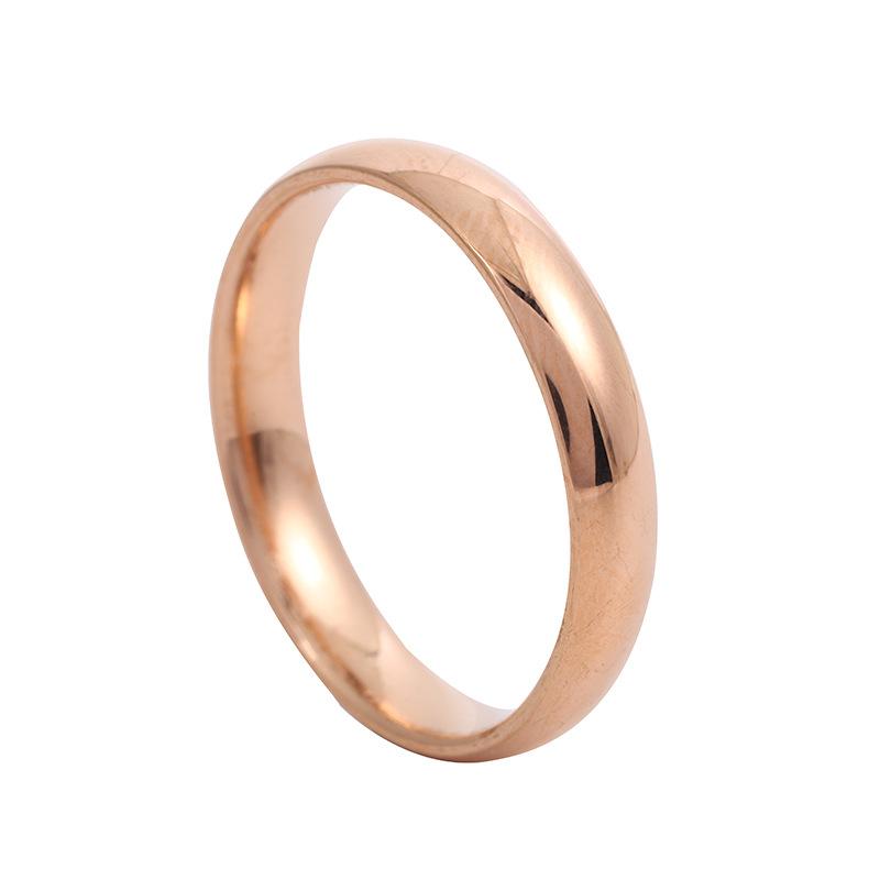 Stainless steel jewelry 2mm inner and outer arc spherical surface simple smooth ring titanium steel plain ring couple's ring