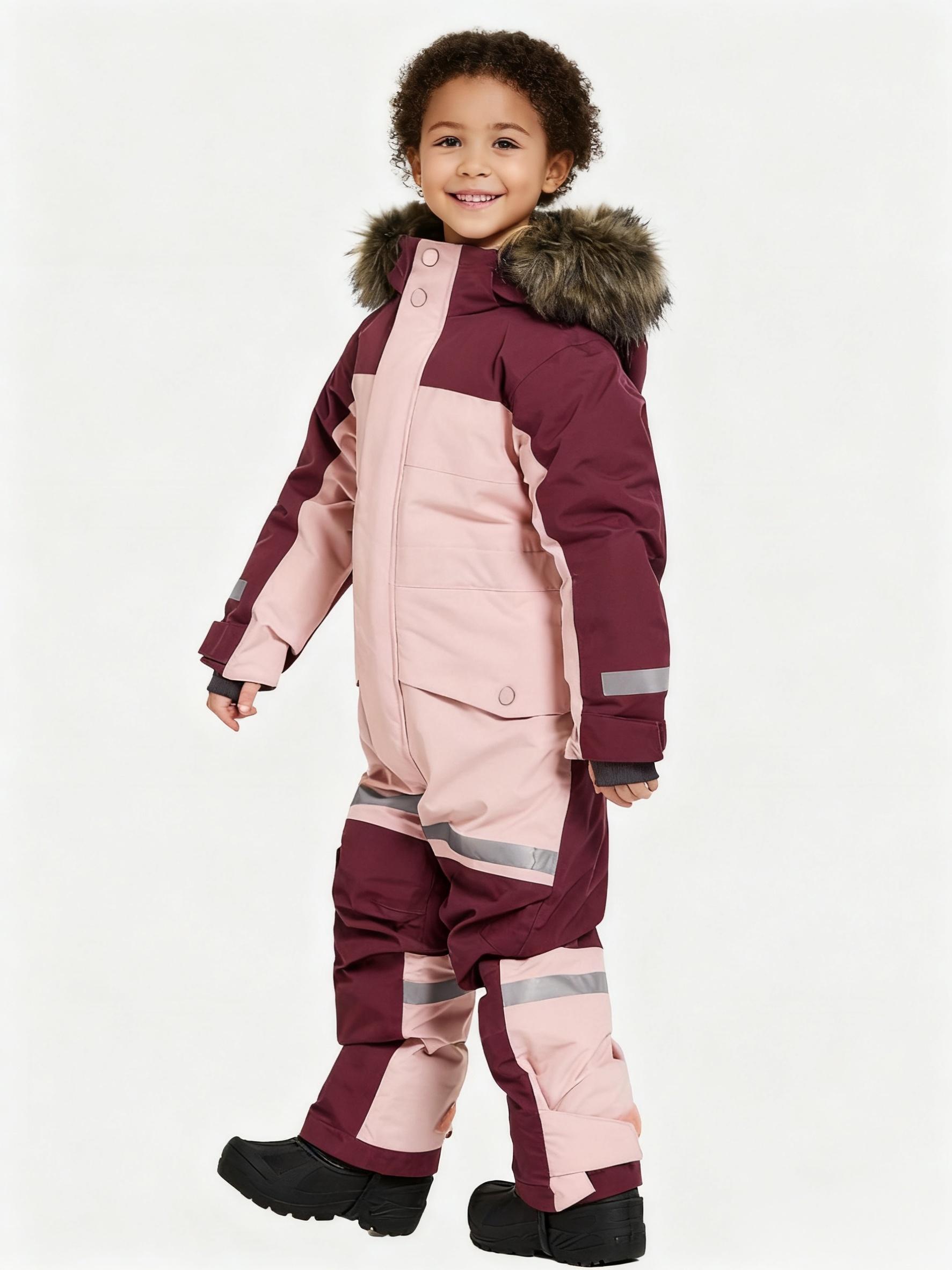 (New)[Windproof Snowsuit] Kids' Winter Ski Jumpsuit, Windproof Loose-Fit Snowsuit with Zipper Design 3-14 Years Old Boys and Girls Outdoor Warmth waterproof warm