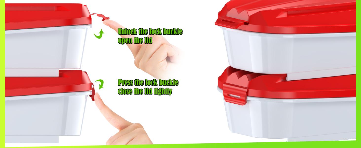 J.C Pizza Storage Container, Expandable Pizza Slice Container, Reusable Pizza Pan Pizza Box Set with Lids to Leftover Organization and Space Saver