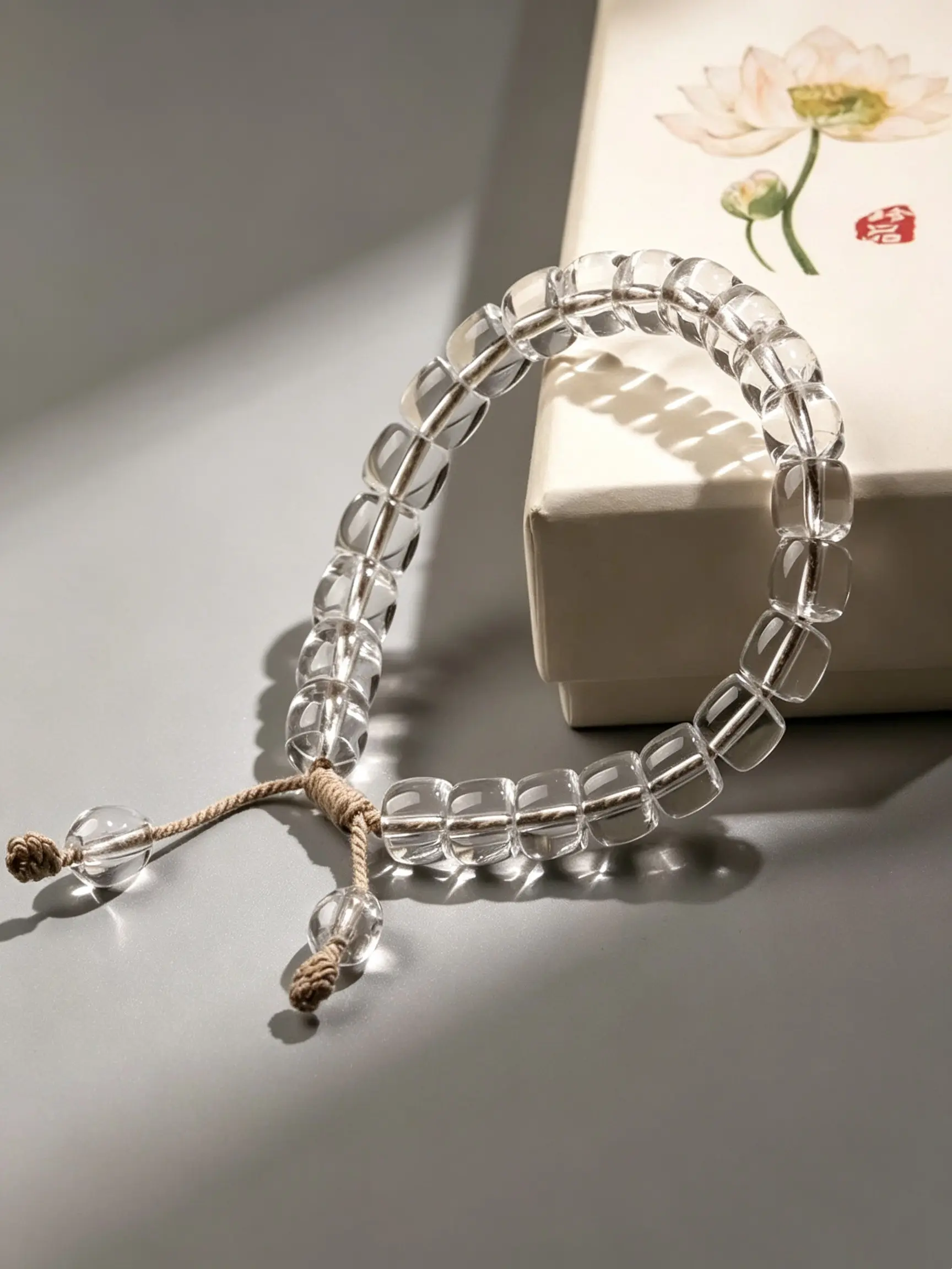 Natural High Transparency Crystal Bracelet, Faceted Crystal Bracelet, Energy Bracelet, Healing Jewelry, Spiritual Accessory